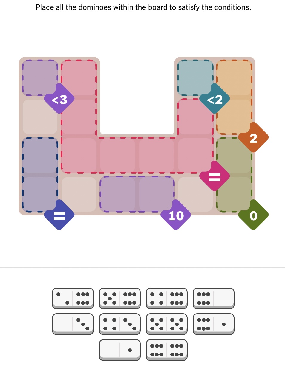 screenshot of pips gameplay